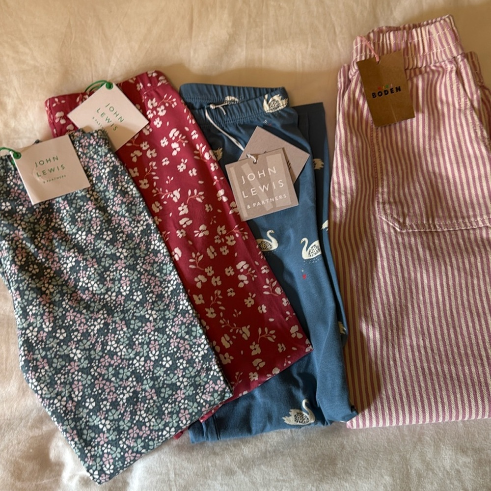 NWT 4 pairs British leggings trousers boden John Lewis